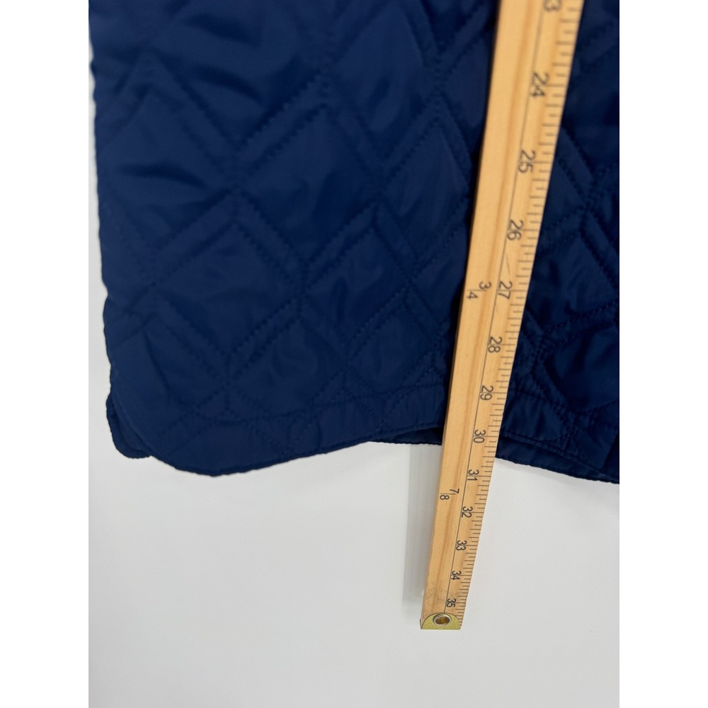 Lands End Quilted Jacket Womens S Blue Diamond Stitch Barn Coat Fall Outdoor - Picture 4 of 9